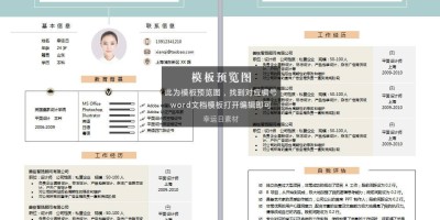 双页简历15套模板下载 双页简历15套模板下载
