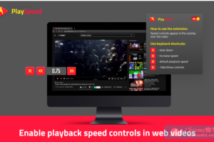 chrome插件之HTML5视频倍速播放插件-Playspeed