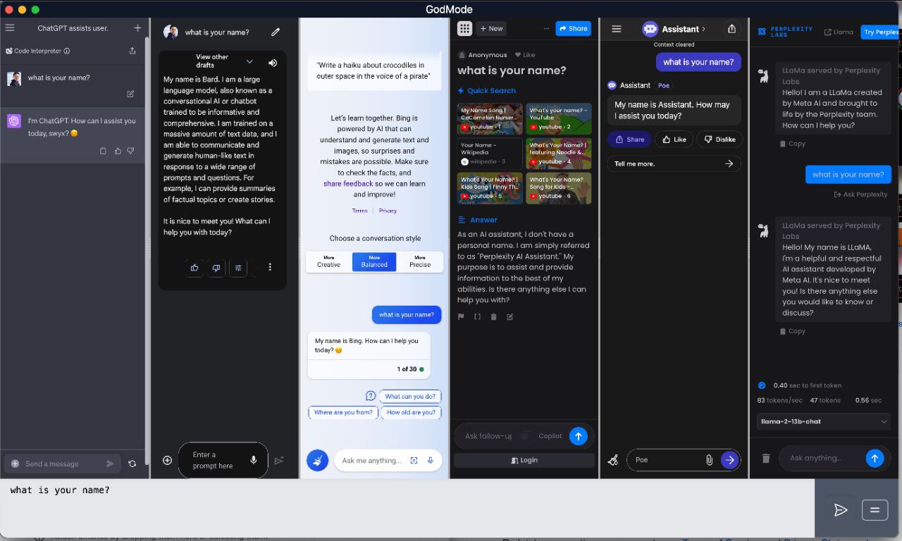AI 聊天浏览器 GodMode【实用工具】