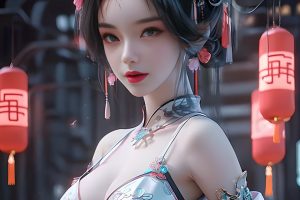 AI绘画彩幻机甲1080P竖屏 10P