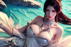 AI国漫完美世界月婵仙子，一身双分行红尘